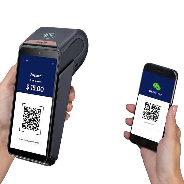 QR-Code-Zahlung am Ingenico AXIUM DX8000 über die Kamera